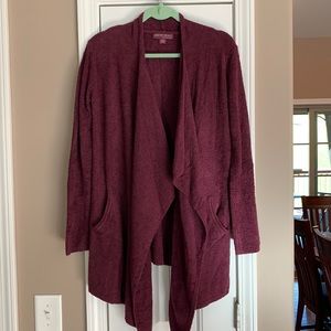 Barefoot dreams cascading cardigan. It’s a plum color never been worn size S/M.
